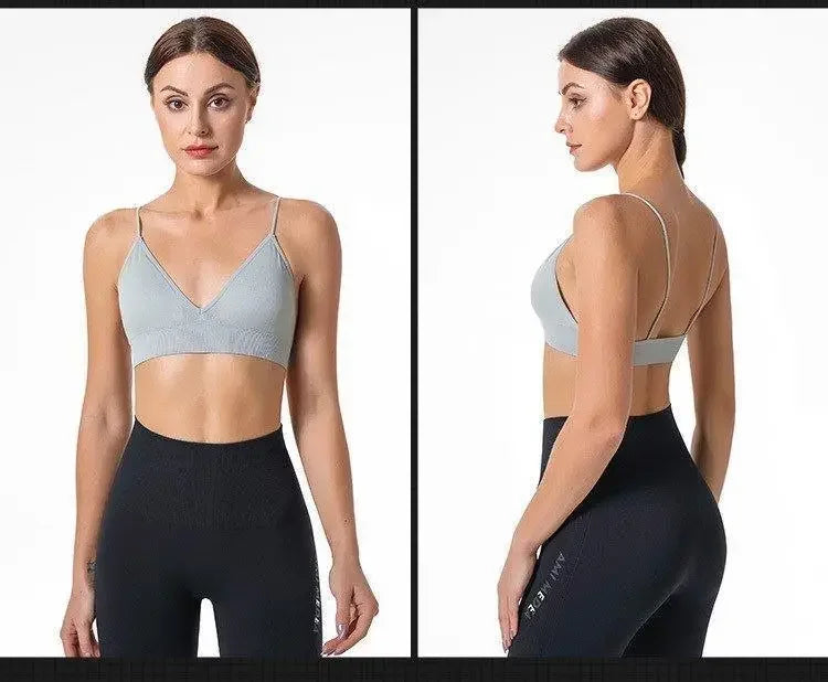 V-Neck Seamless Triangle Cup Bra Camisole