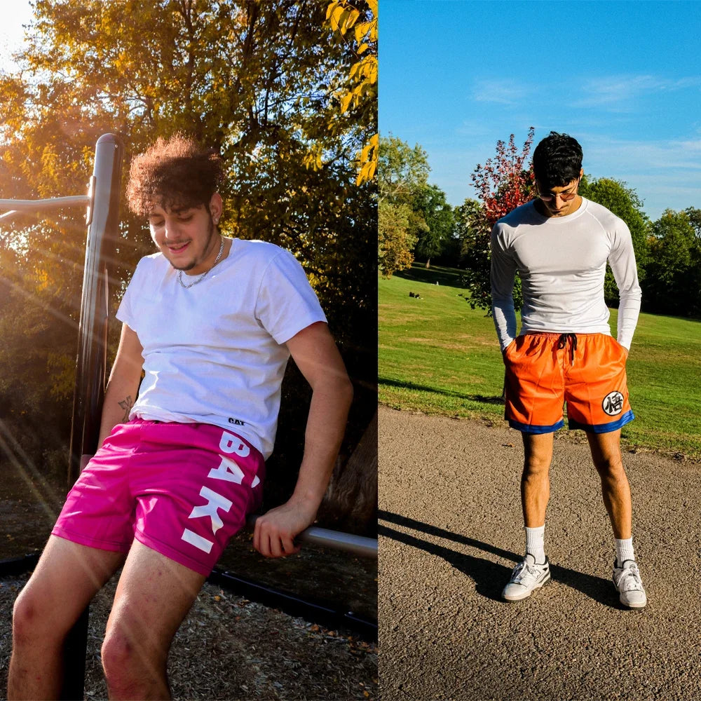 Anime 3D Print Mesh Shorts