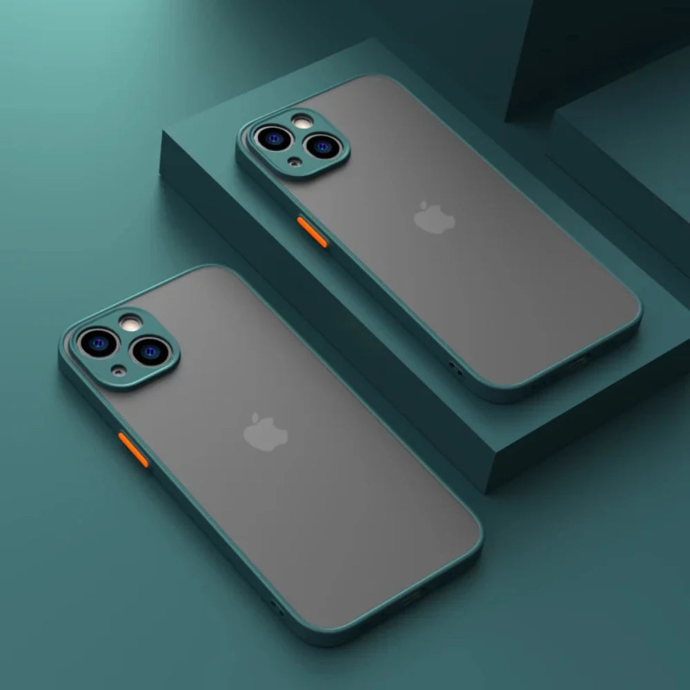Shockproof Armor Matte Case for iPhone 16 / 15 / 14 Plus / 13 / 12 / 11 Pro Max