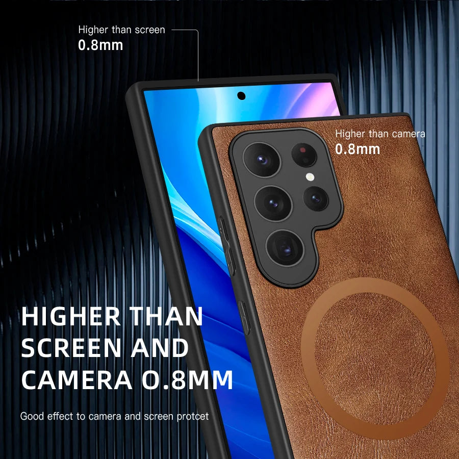 Luxury Leather Silicone Case for Samsung Galaxy S24/S23/S22