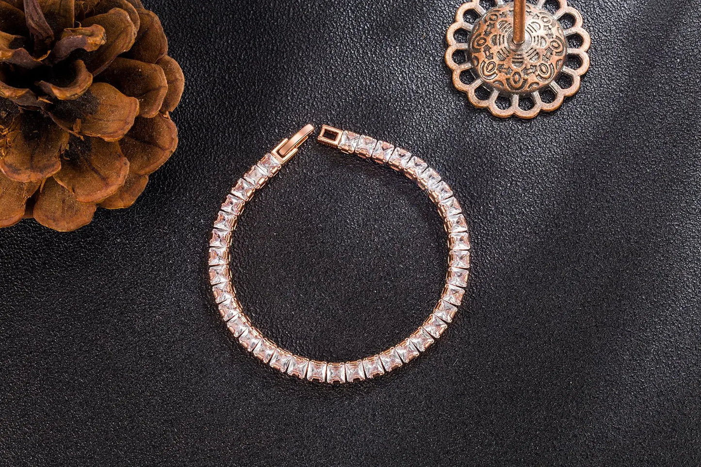 Solid 18K/14K Gold Moissanite Tennis Bracelet for Women
