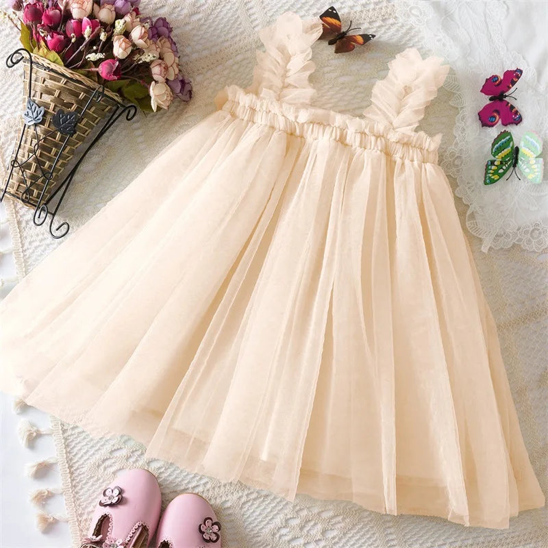 Backless Sleeveless Princess Dress with Pearls