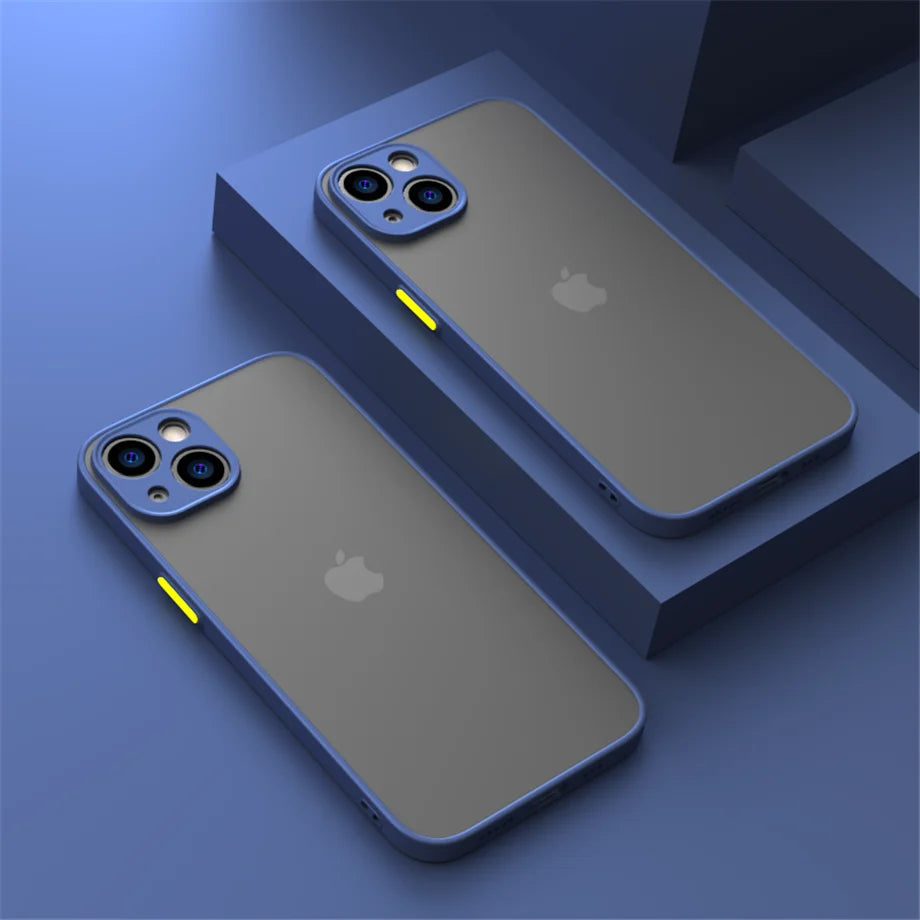 Shockproof Armor Matte Case for iPhone 16 / 15 / 14 Plus / 13 / 12 / 11 Pro Max