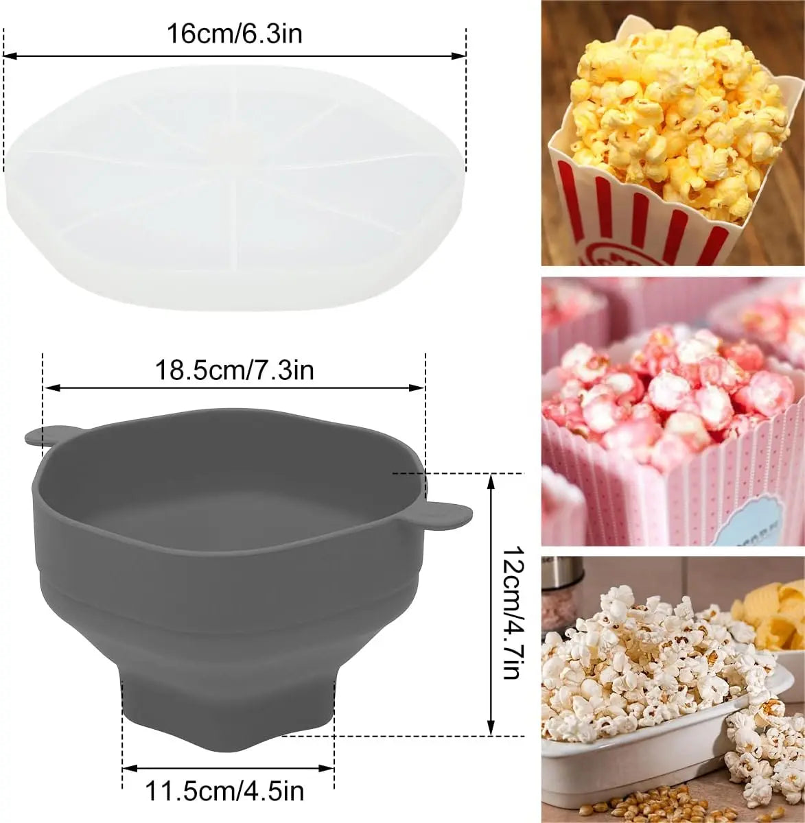 Silicone Microwave Popcorn Bowl