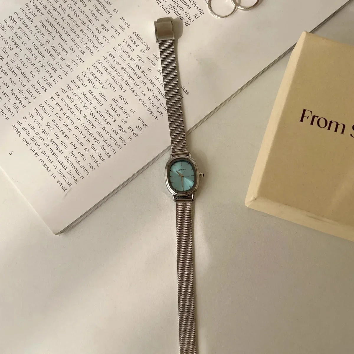 Small Oval Dial Green Watch