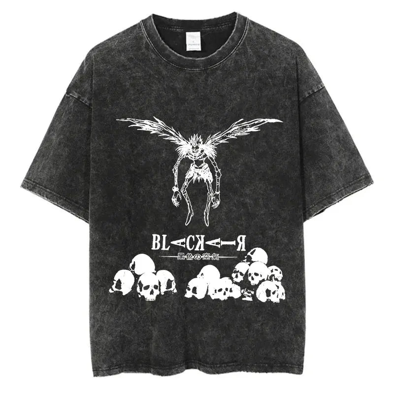 Harajuku Vintage Washed Death Note T-Shirt