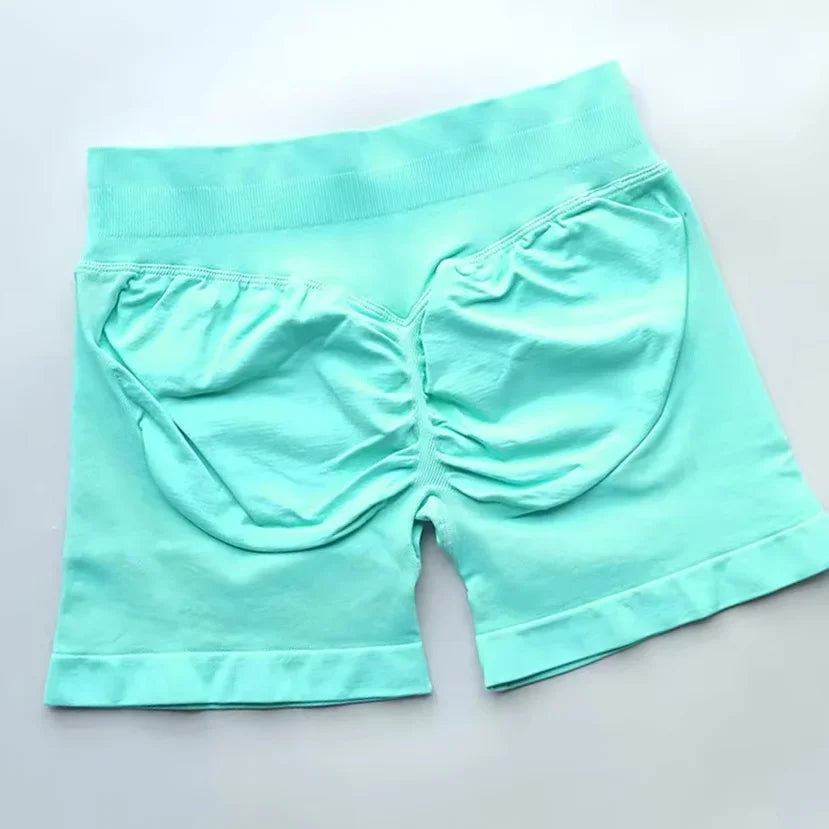 Women’s Impact Seamless Scrunch Bum Shorts – Low Ribbed Waist Gym Essential
