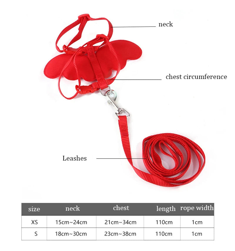 Hamster & Rabbit Angel Wings Harness & Leash