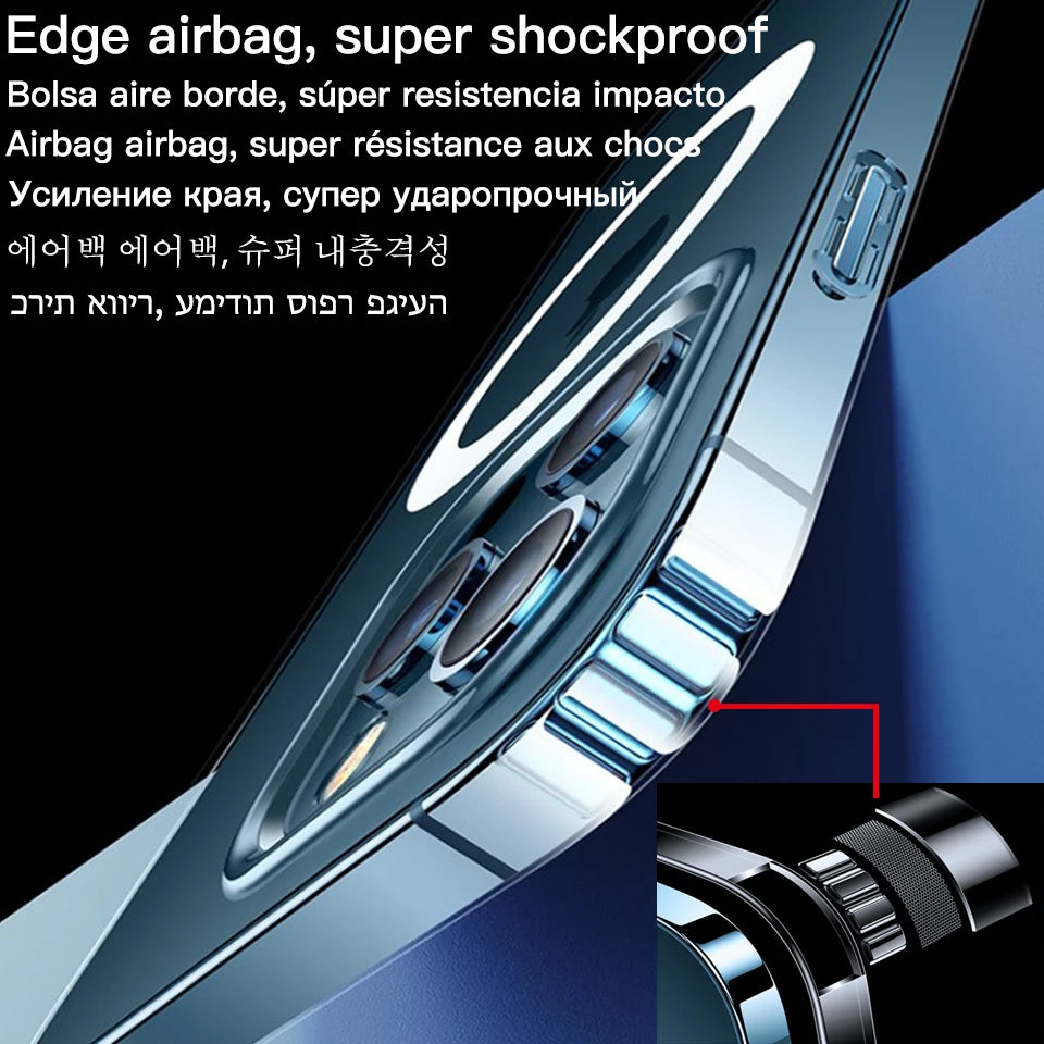 Luxury Magnetic Wireless Charging Case for iPhone