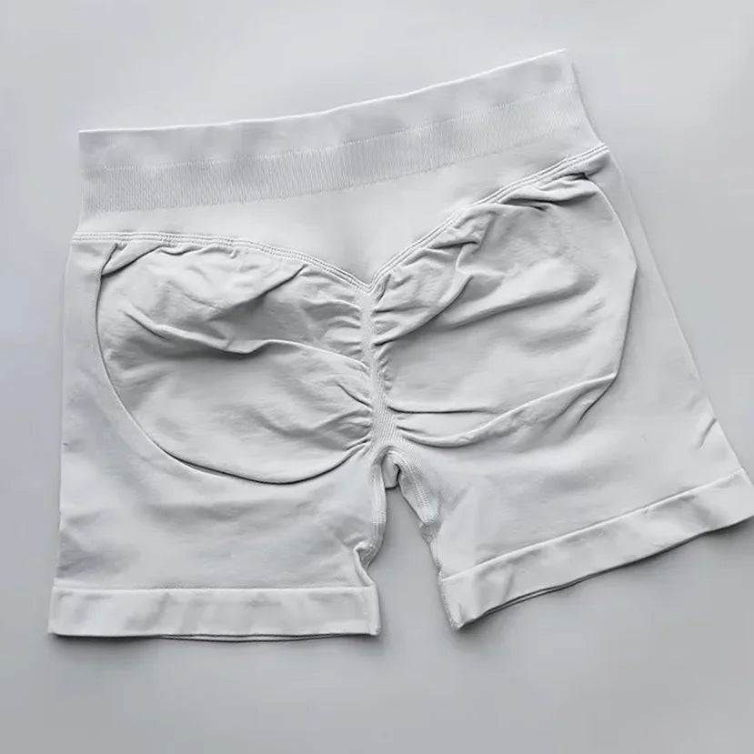 Women’s Impact Seamless Scrunch Bum Shorts – Low Ribbed Waist Gym Essential