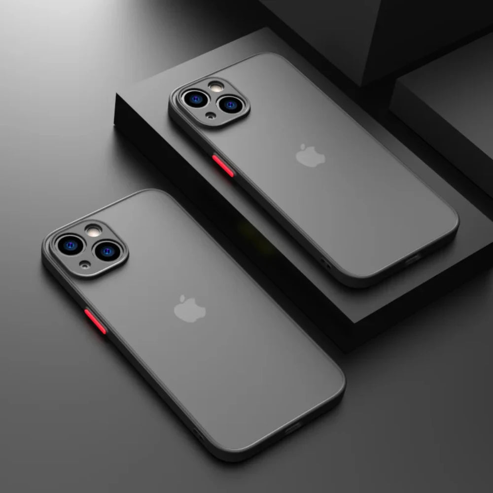 Shockproof Armor Matte Case for iPhone 16 / 15 / 14 Plus / 13 / 12 / 11 Pro Max