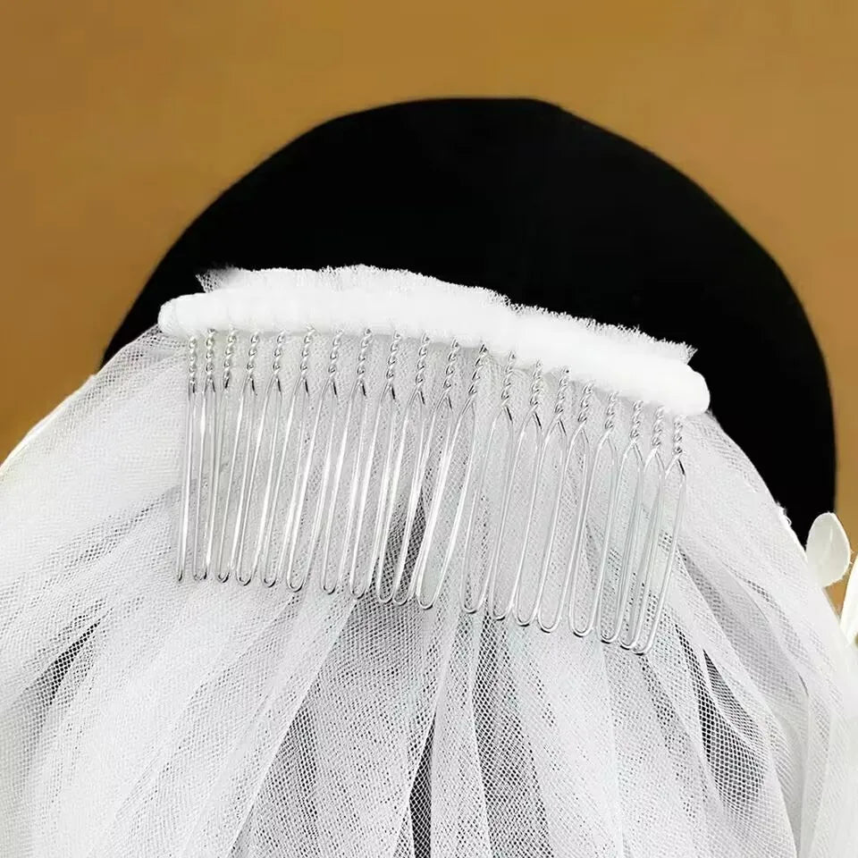 Elegant Cathedral Bridal Veil with Comb – 3 Meters