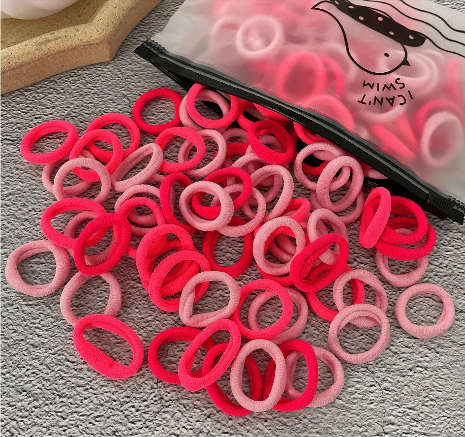 50/100PCS Colorful Nylon Hair Bands for Kids