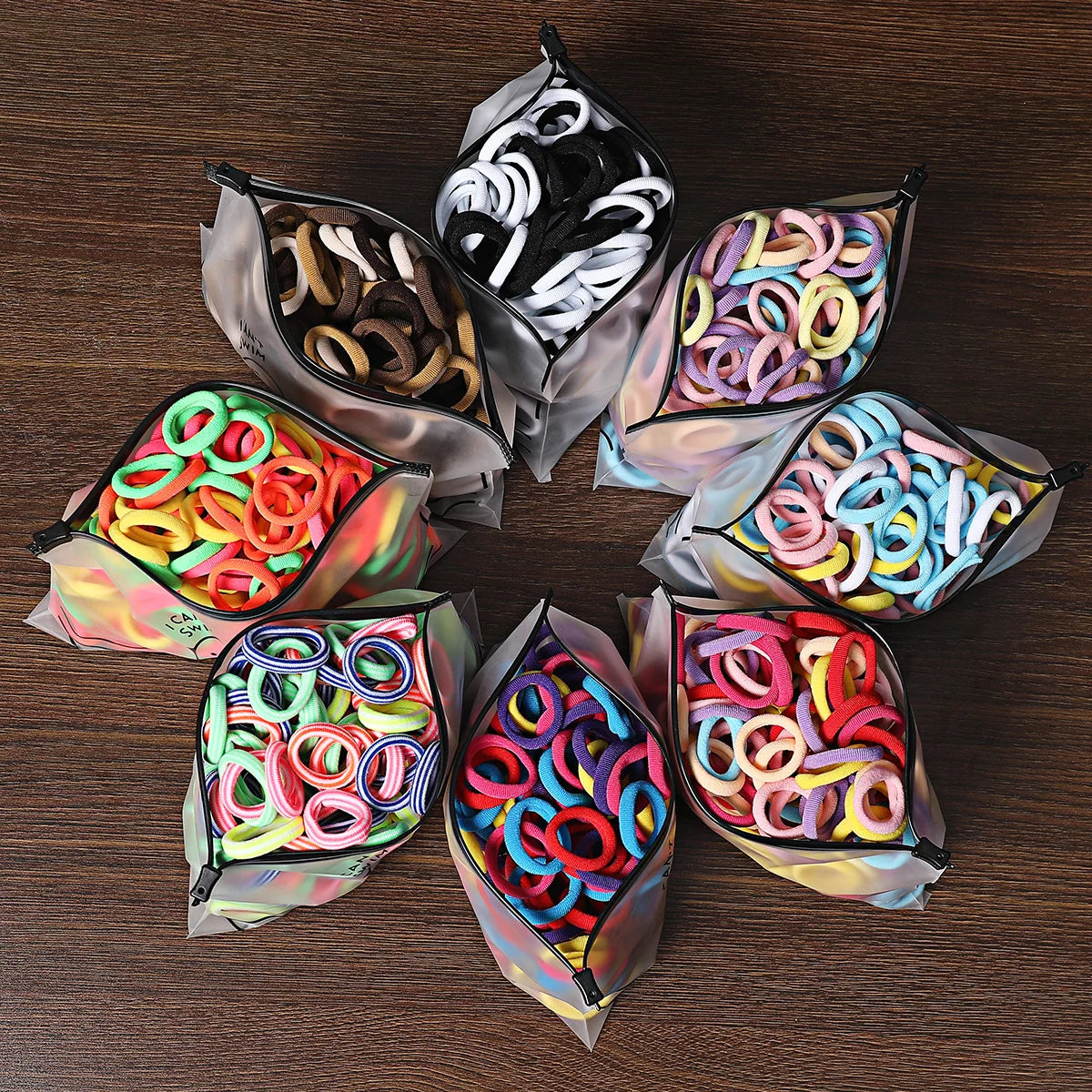 50/100PCS Colorful Nylon Hair Bands for Kids