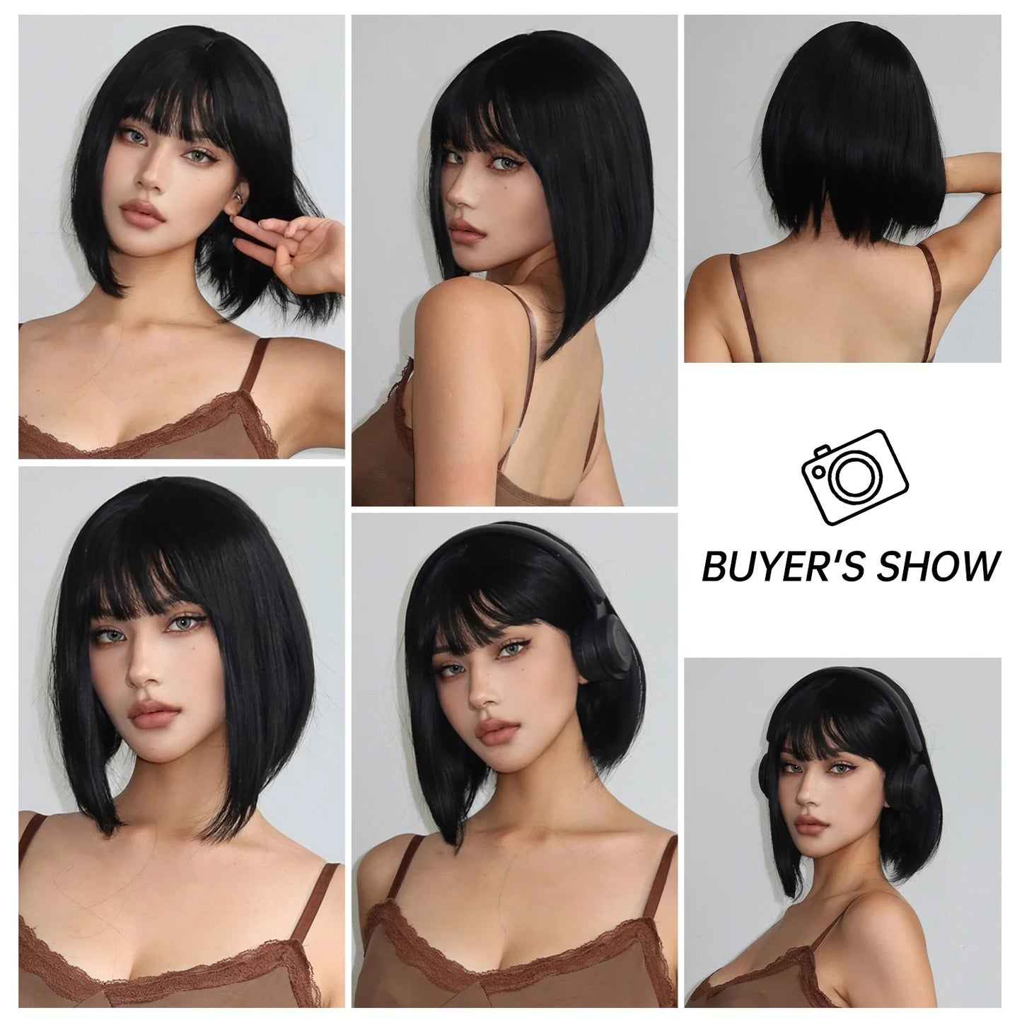 Short Straight Bob Wig for Women