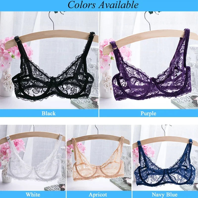 Women’s Sexy Lace Mesh Underwire Bra