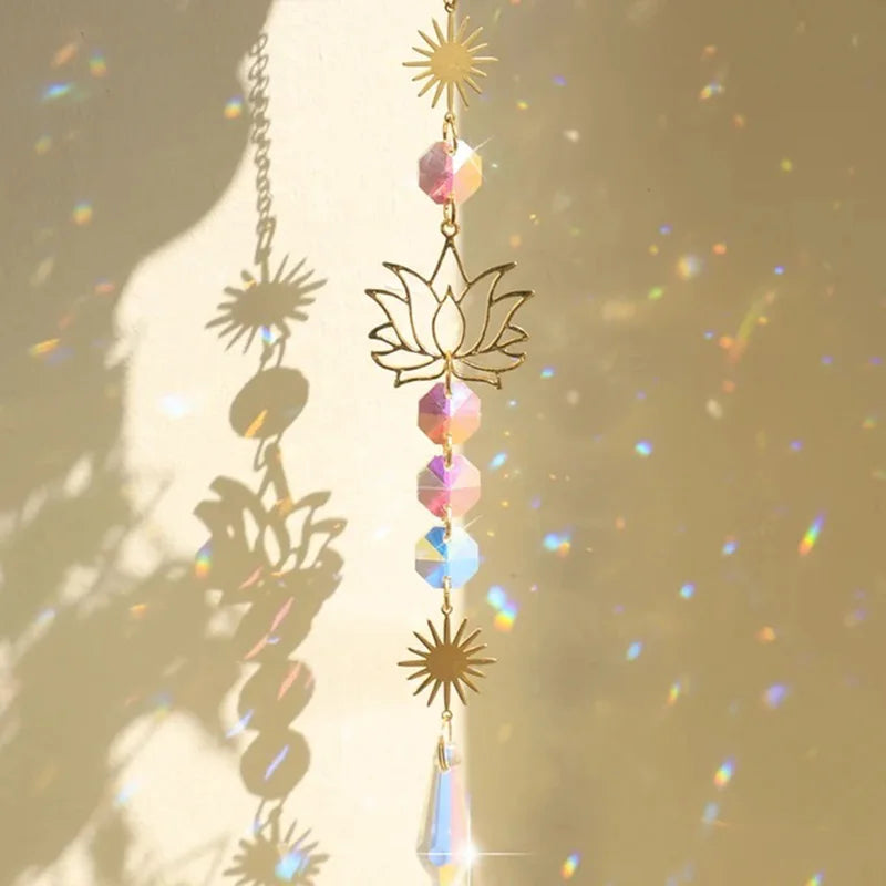 Crystal Lotus Sun Catcher