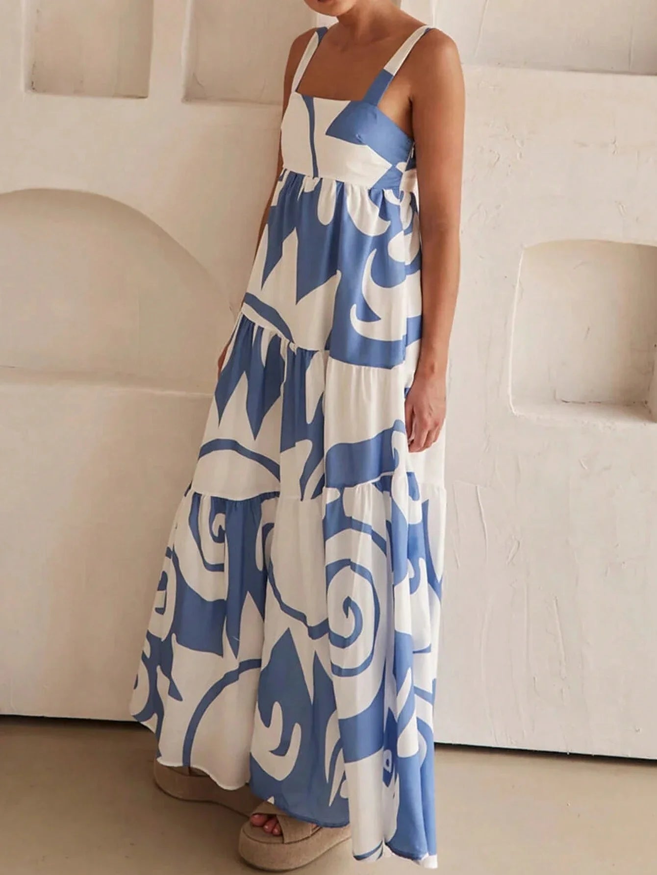 Ladies Casual Printed Slip Dress – Perfect for Spring & Summer Holidays