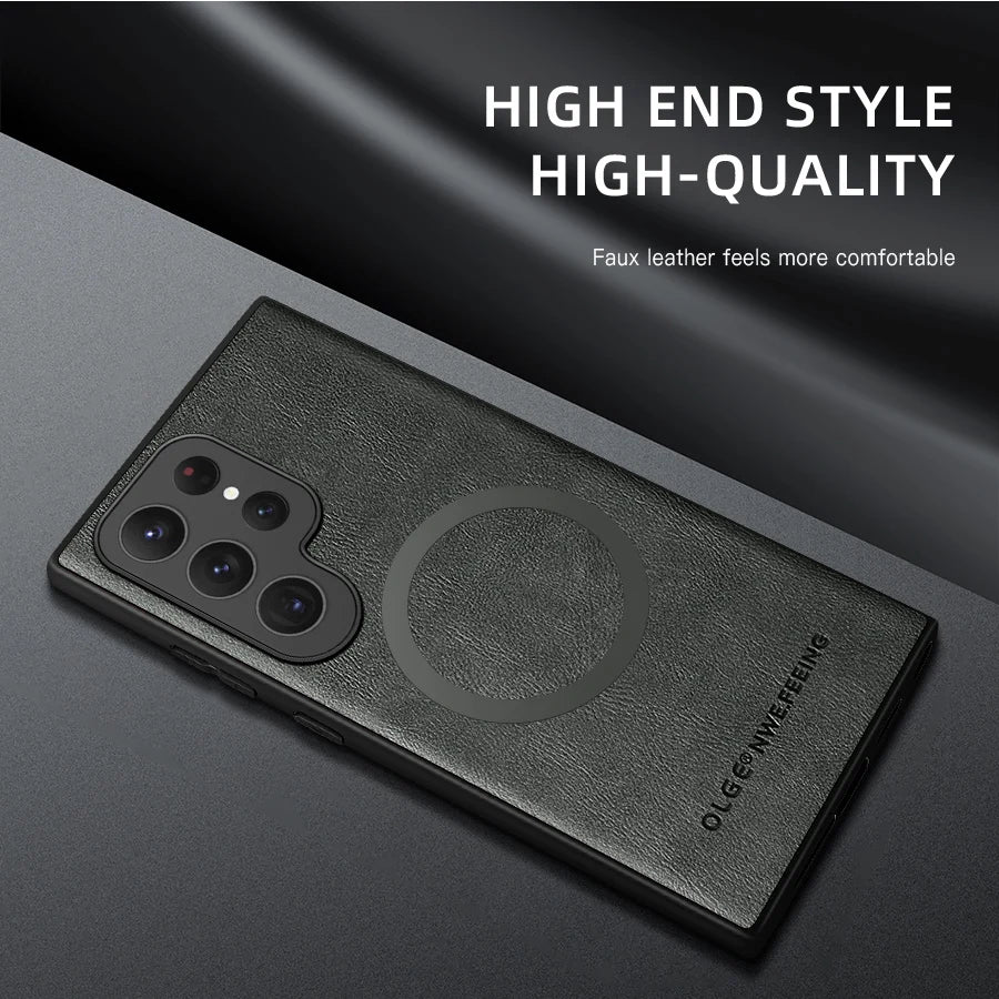 Luxury Leather Silicone Case for Samsung Galaxy S24/S23/S22