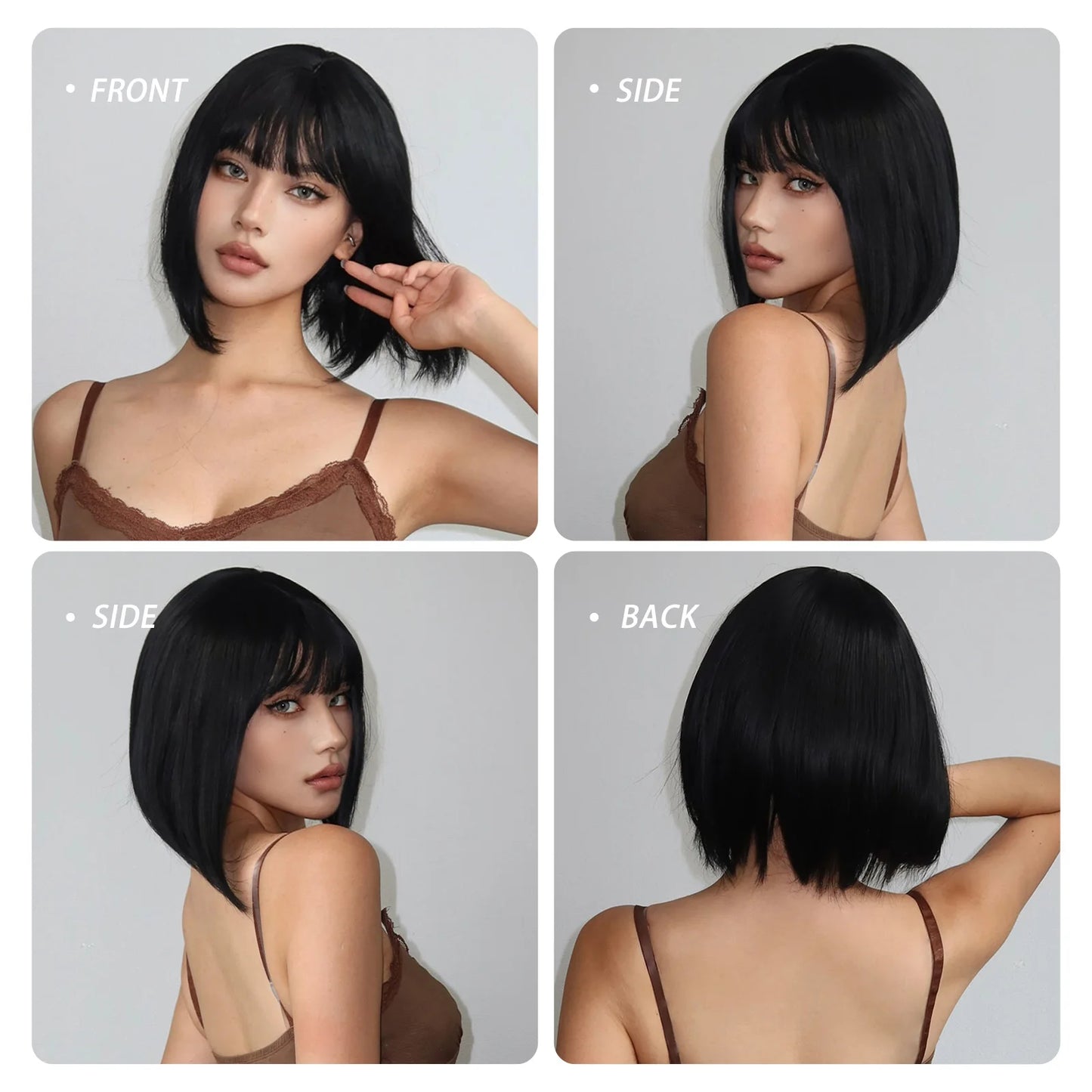 Short Straight Bob Wig for Women