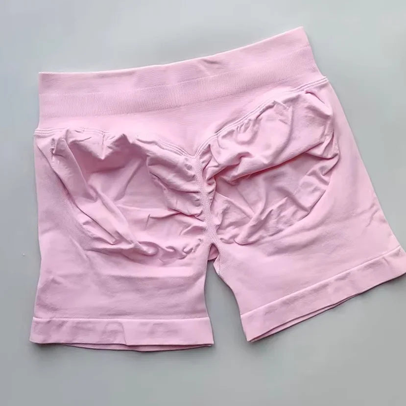 Women’s Impact Seamless Scrunch Bum Shorts – Low Ribbed Waist Gym Essential
