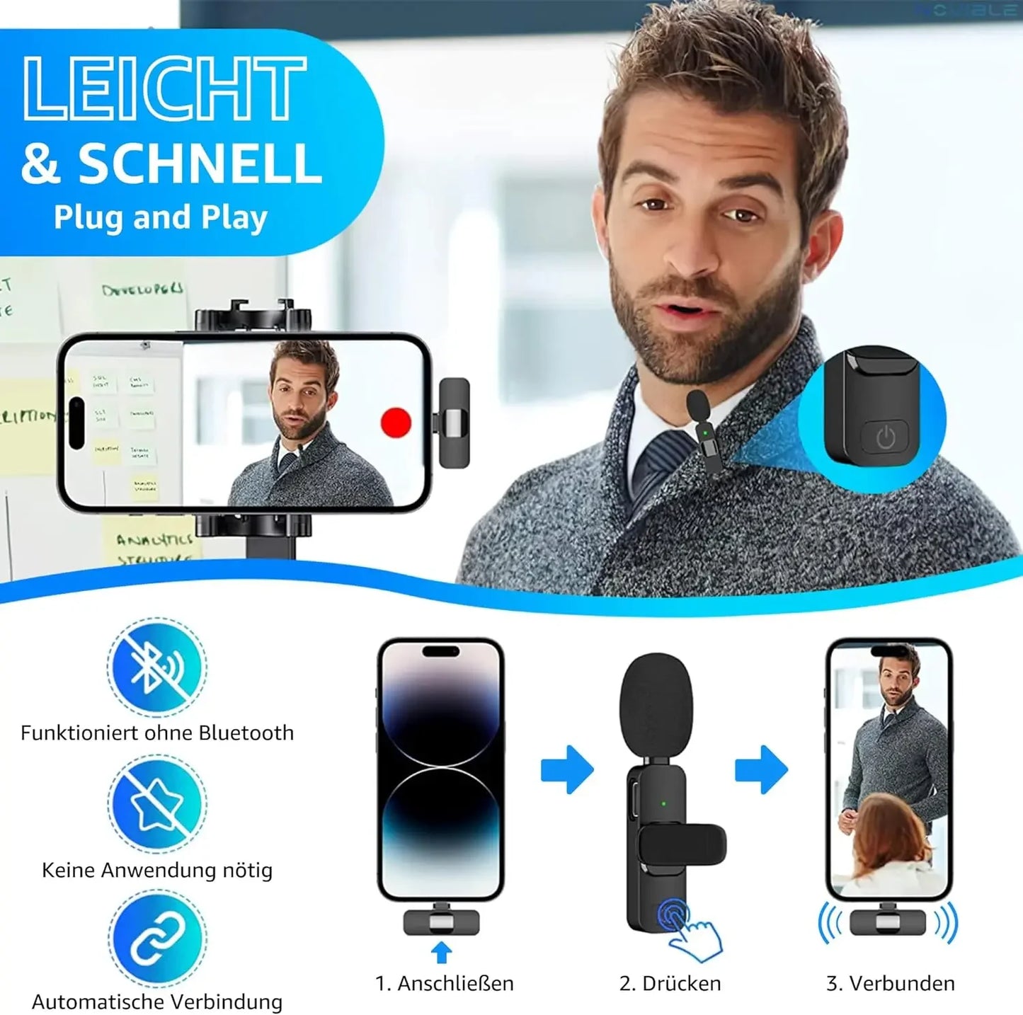 2.4G Wireless Lavalier Microphone