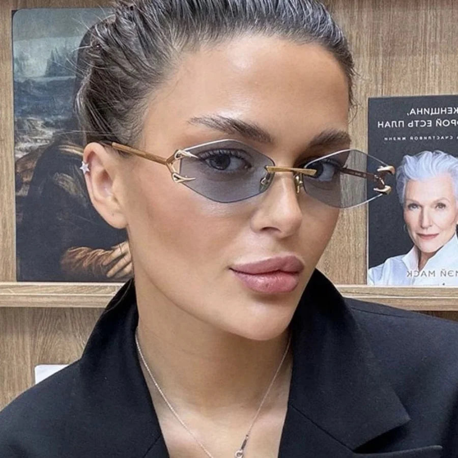 Vintage Polygon Metal Sunglasses
