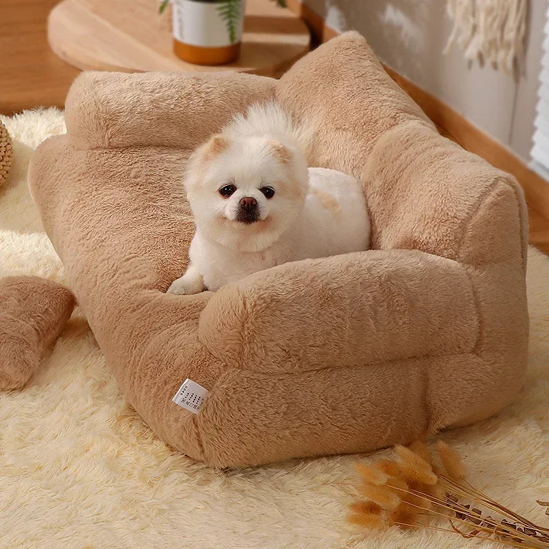 Plush Cat & Dog Bed
