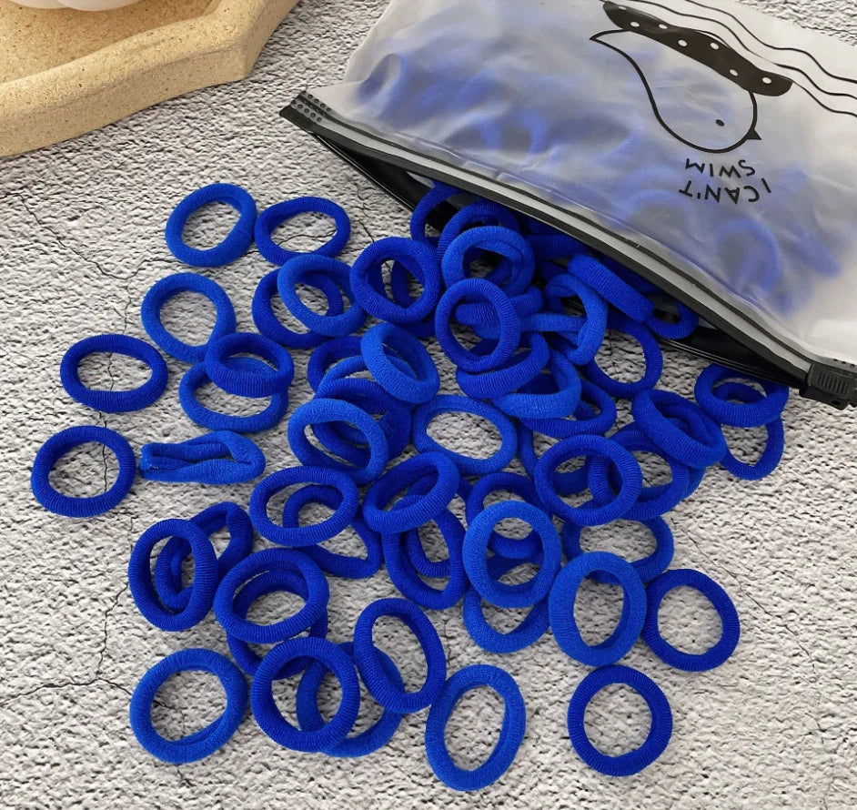 50/100PCS Colorful Nylon Hair Bands for Kids