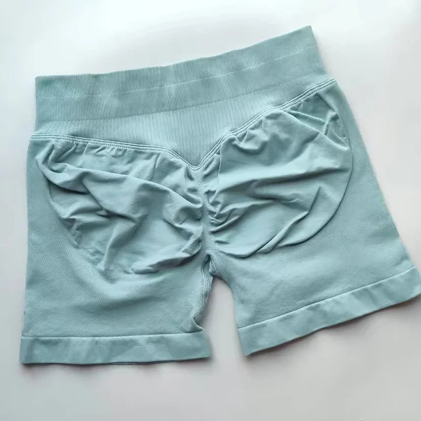 Women’s Impact Seamless Scrunch Bum Shorts – Low Ribbed Waist Gym Essential