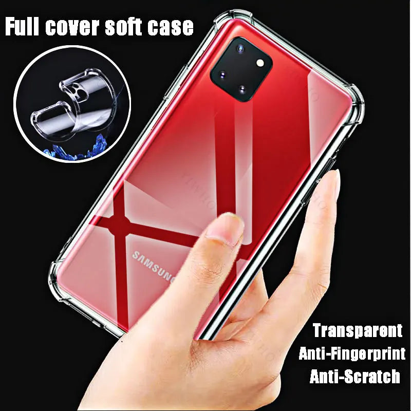 Clear Soft Phone Case for Samsung Galaxy Note10 Lite