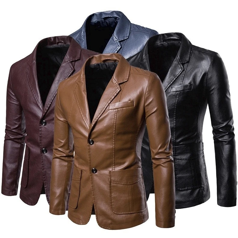 2025 Men’s Slim Fit Vintage Leather Jacket