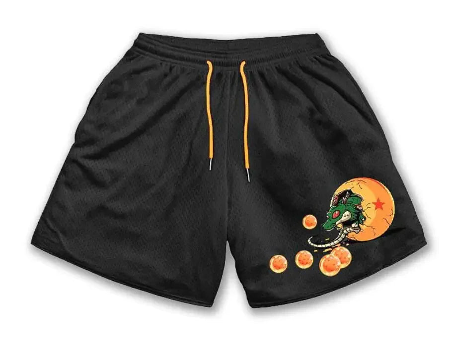 Anime 3D Print Mesh Shorts