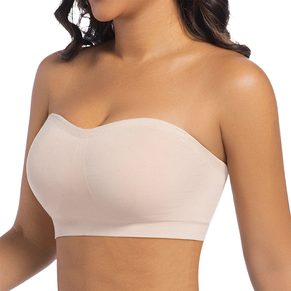 Strapless Invisible M-Shaped Push-Up Bra