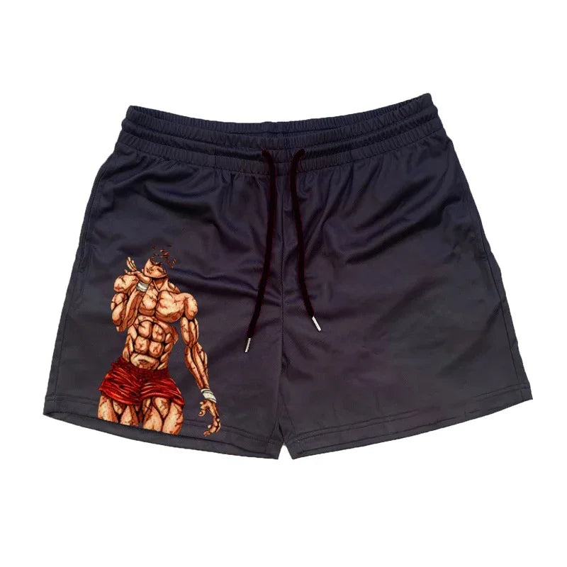 Anime 3D Print Mesh Shorts