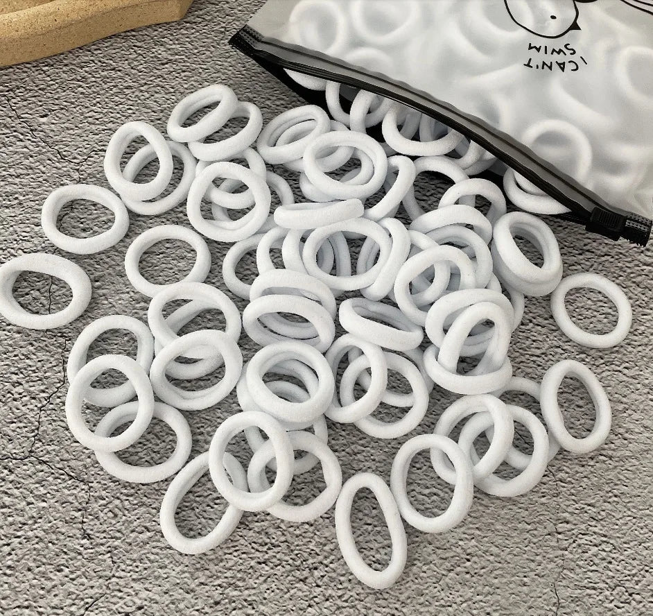 50/100PCS Colorful Nylon Hair Bands for Kids