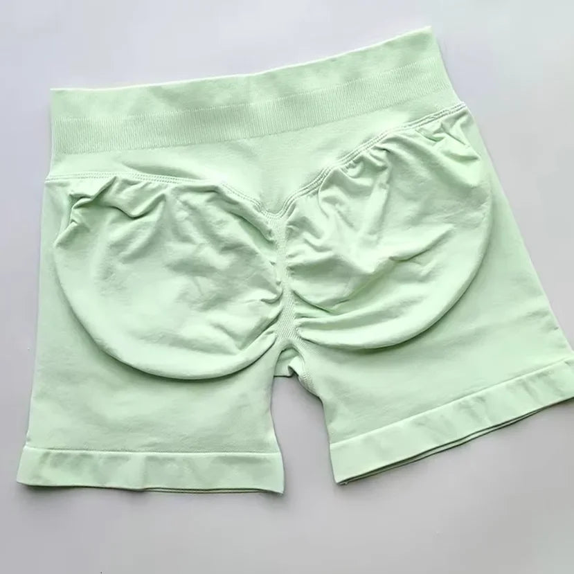 Women’s Impact Seamless Scrunch Bum Shorts – Low Ribbed Waist Gym Essential