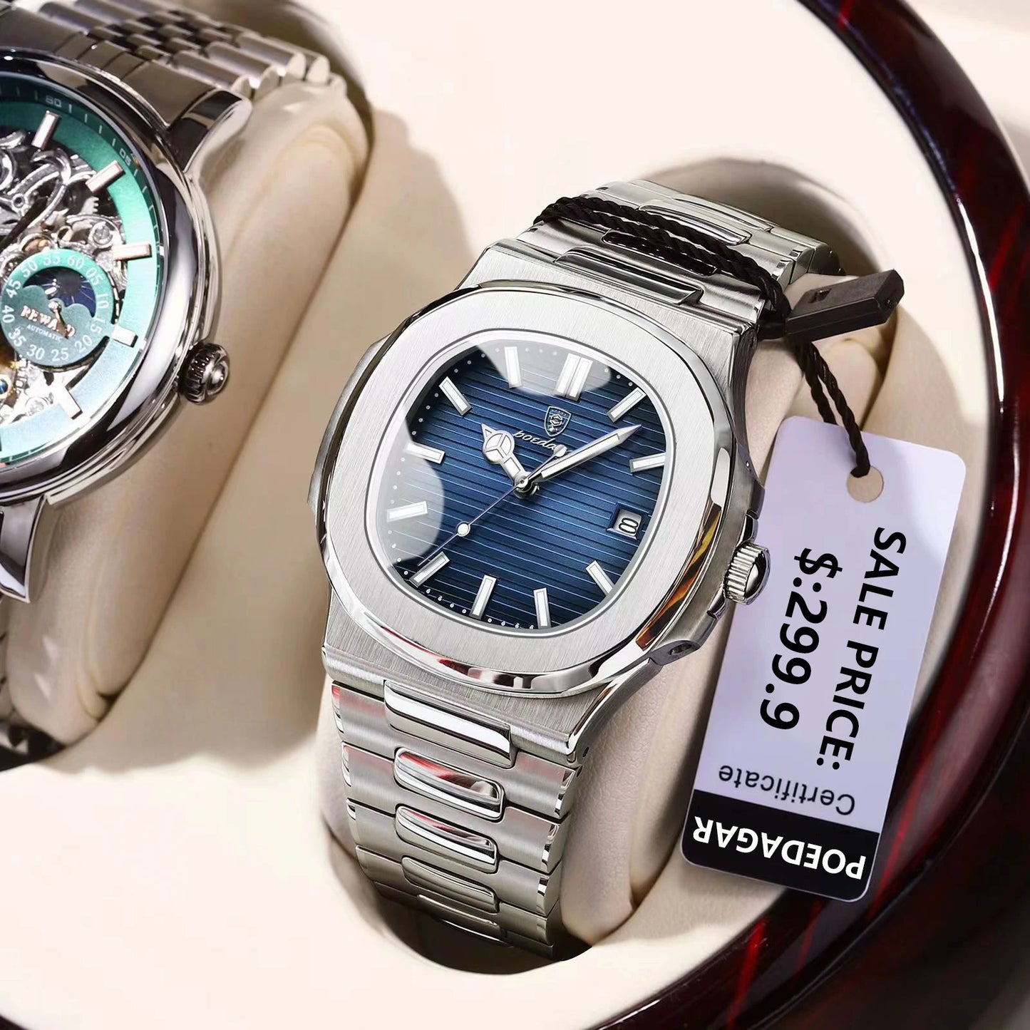 Square Luxury Men’s Wristwatch