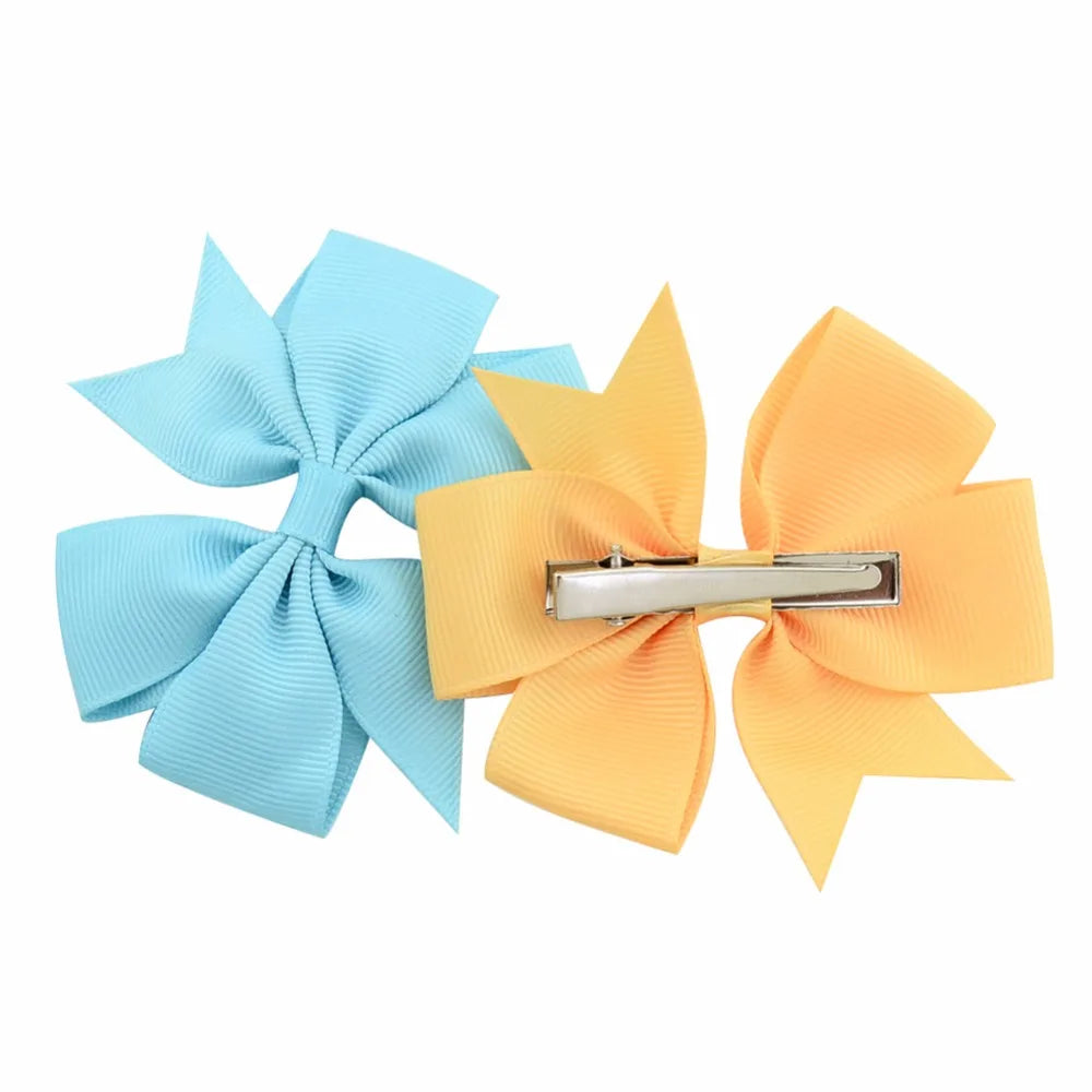 20/40PCS Candy Color Bow Hair Clip Set