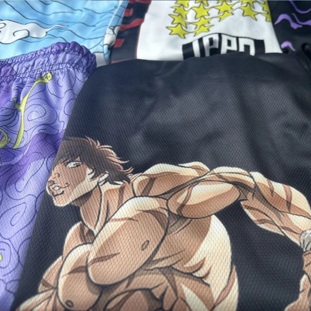 Anime 3D Print Mesh Shorts