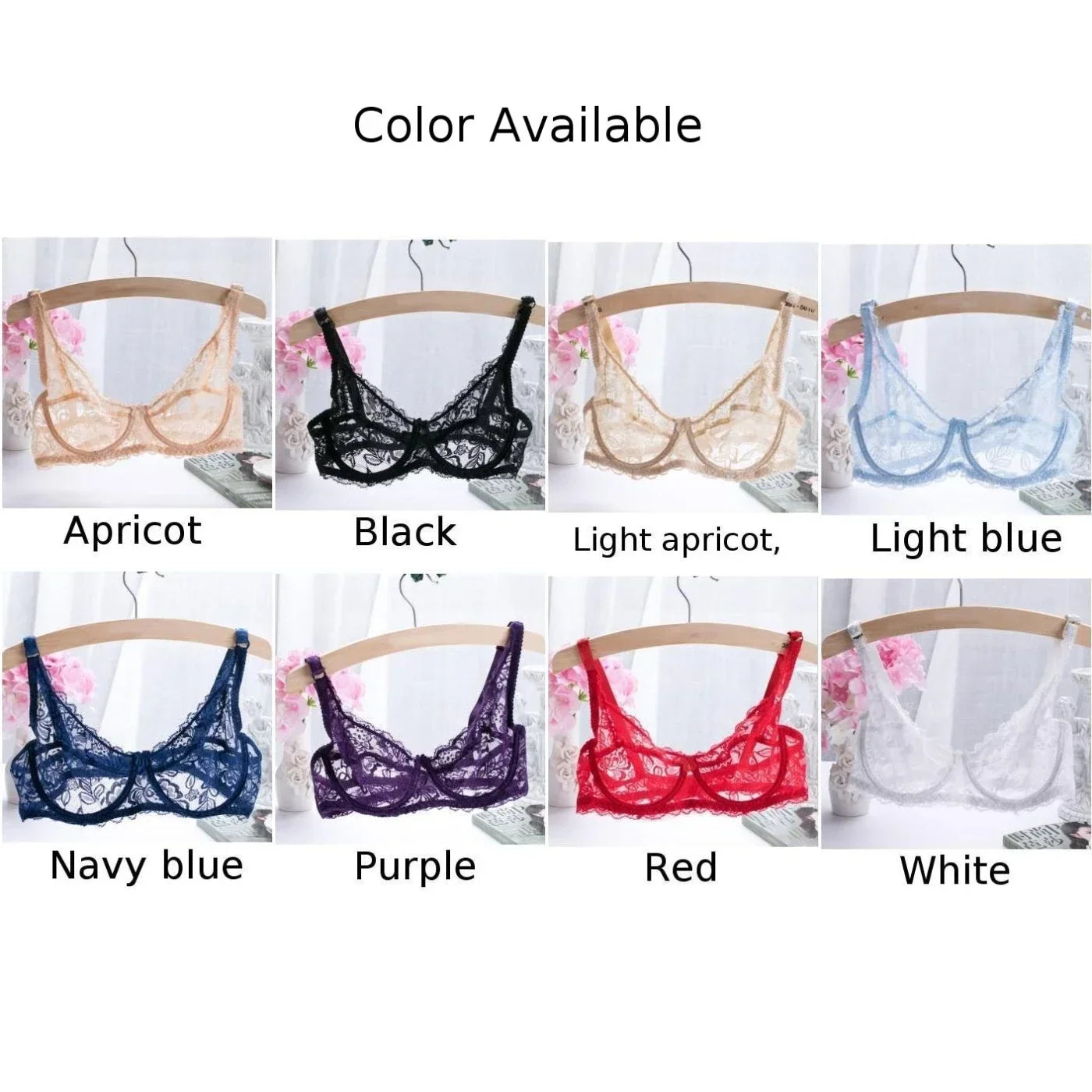 Women’s Sexy Lace Mesh Underwire Bra