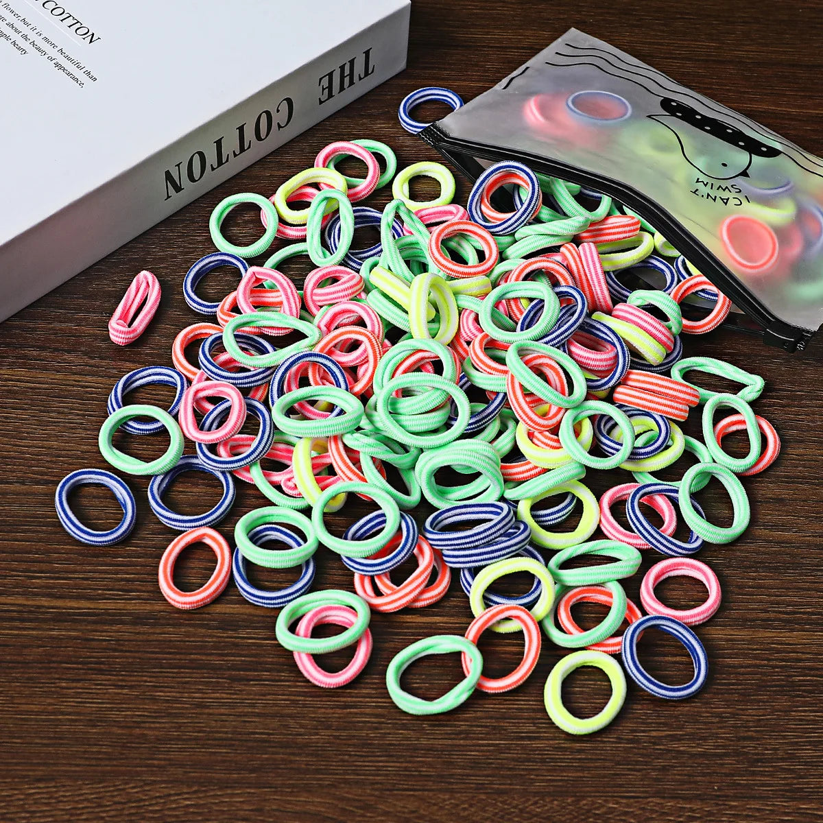 50/100PCS Colorful Nylon Hair Bands for Kids