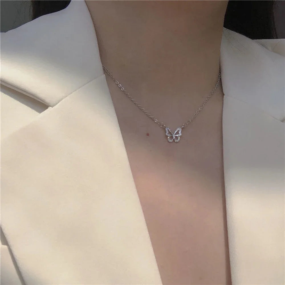 SUMENG 2025 Double Layer Star & Moon Necklace