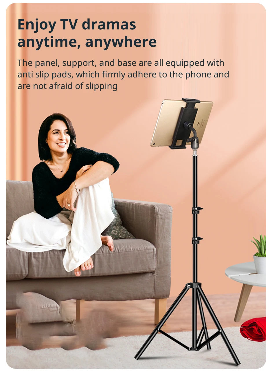 Adjustable Tripod Floor Tablet Stand