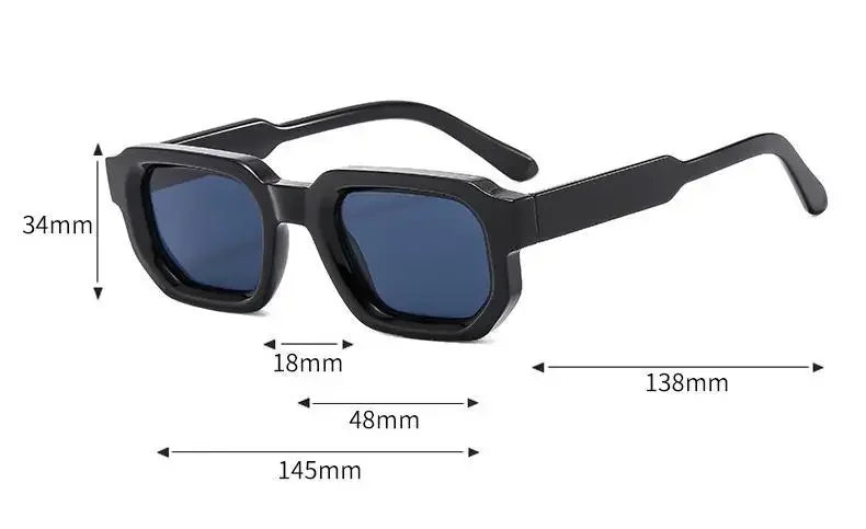 New Vintage Rectangle Frame Sunglasses