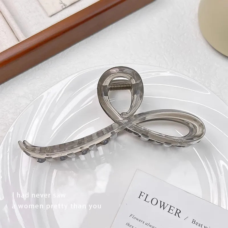 Elegant Jelly Color Bow Hair Claw