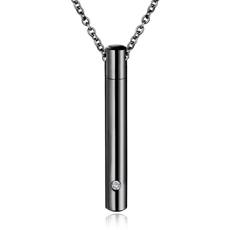 Stainless Steel Pet Memorial Cylinder Pendant