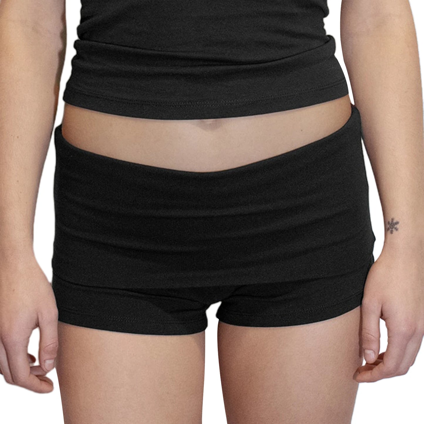 Summer Slim Yoga Shorts – Women’s Casual Fold-Over Lounge Shorts