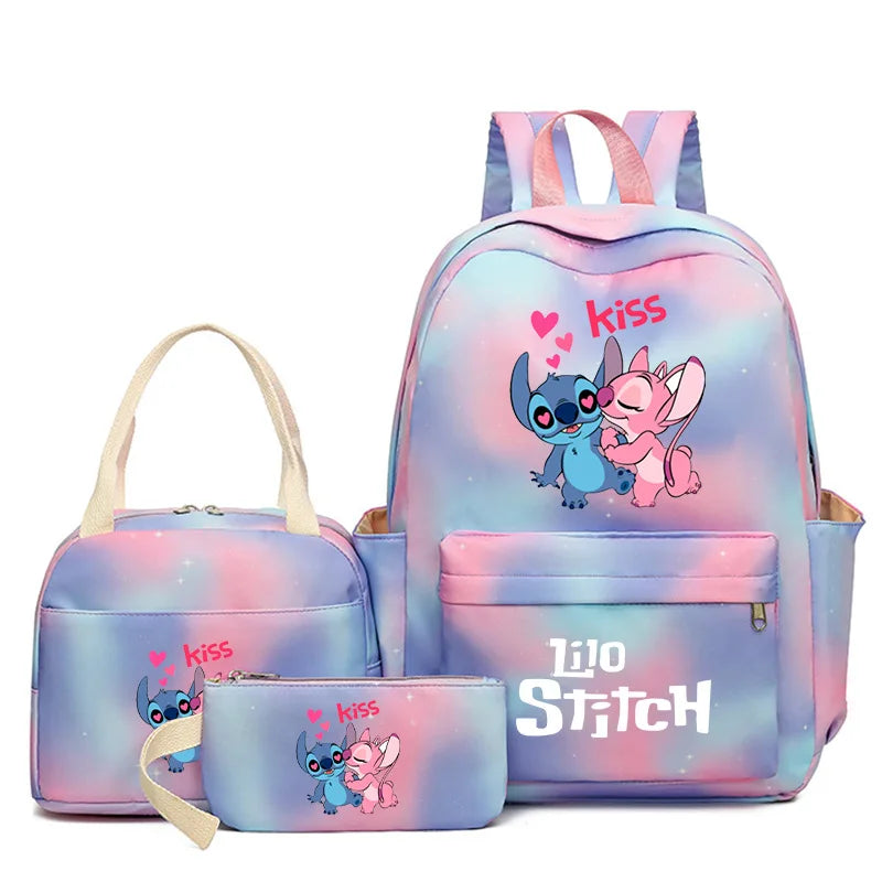 3Pcs/Set Disney Lilo & Stitch Backpack Set