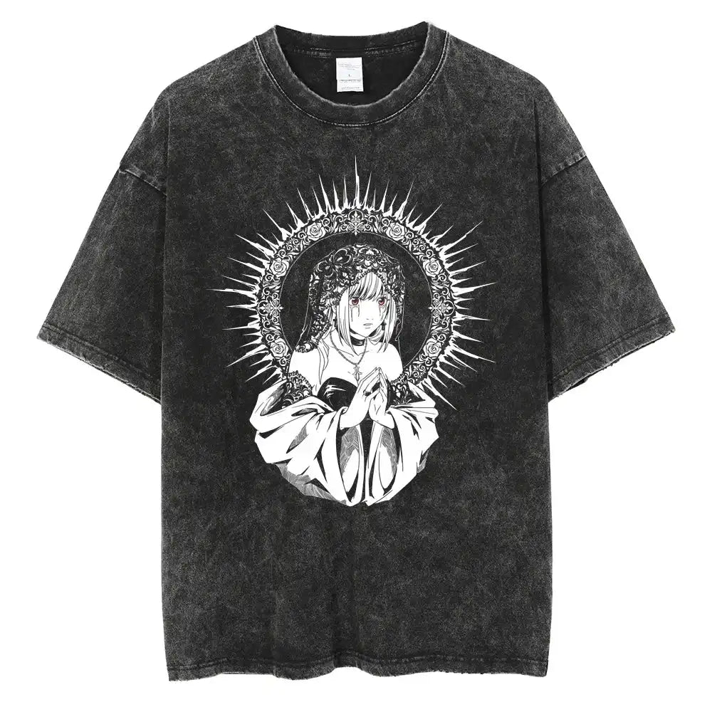 Harajuku Vintage Washed Death Note T-Shirt